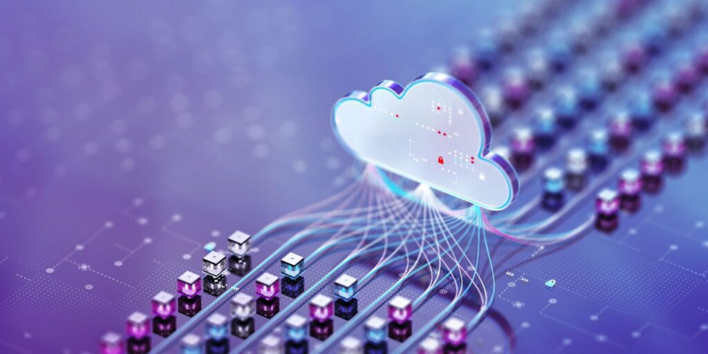 White cloud with three lines on green circle background.